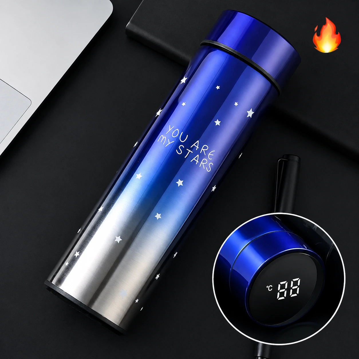 Sticlă Termos Smart 500ml cu Display LED